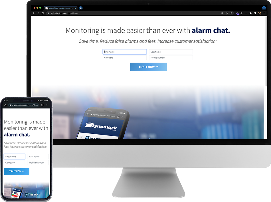 AlarmChat Landing Page